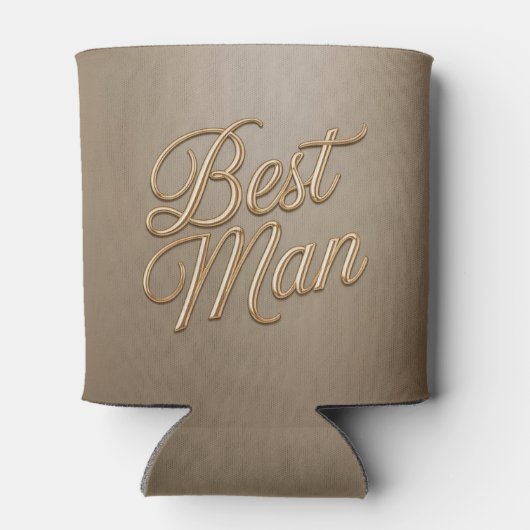 Rafraîchisseur Pour Canette Best Man Gold Script Can Cooler (Dos)
