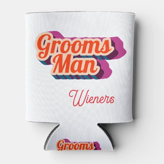 Rafraîchisseur Pour Canette Best Man | Script Style Custom Wedding (Devant)