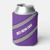 Rafraîchisseur Pour Canette Best Mom Ever Elegant gray &purple script Custom (Can devant)