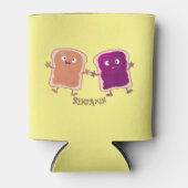 Rafraîchisseur Pour Canette Beurre d'arachide mignonne et caricature sandwich (Devant)