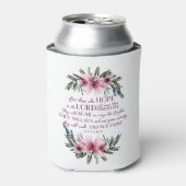 Rafraîchisseur Pour Canette Bible Verse Isaïe 40 rose Floral (Can devant)