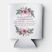 Rafraîchisseur Pour Canette Bible Verse Isaïe 40 rose Floral (Devant)