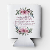 Rafraîchisseur Pour Canette Bible Verse Isaïe 40 rose Floral (Dos)