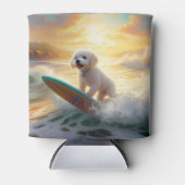 Rafraîchisseur Pour Canette Bichon Frise Beach Plage Surf Peinture (Devant)