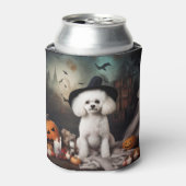 Rafraîchisseur Pour Canette Bichon Frise Citrouilles Halloween effrayant (Can devant)