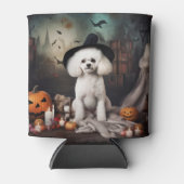Rafraîchisseur Pour Canette Bichon Frise Citrouilles Halloween effrayant (Devant)