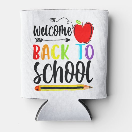 Rafraîchisseur Pour Canette Bienvenue À L'École Premier Jour De L'École Enseig (Devant)