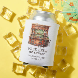 Rafraîchisseur Pour Canette Bière Personnalisée Gratuite Adulte Anniversaire N