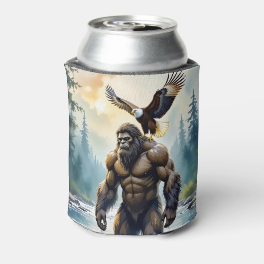 Rafraîchisseur Pour Canette Bigfoot avec un aigle sur son épaule (Can Dos)