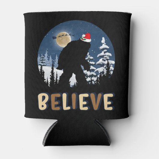 Rafraîchisseur Pour Canette Bigfoot Croient En Noël Drôle Sasquatch Noël Noël (Devant)