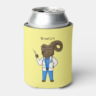 Rafraîchisseur Pour Canette Bighorn sheep doctor cartoon illustration
