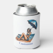 Rafraîchisseur Pour Canette Bikini Girl Beach Napping Thunder_Cove (Can devant)