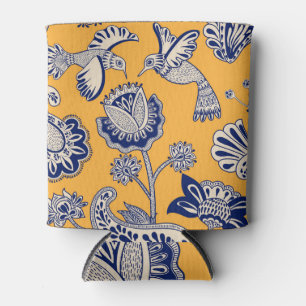 Rafraîchisseur Pour Canette Birds Paisley Flowers Motif Vintage