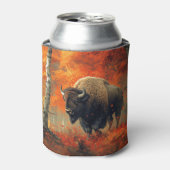 Rafraîchisseur Pour Canette Bison dans l'artisanat boisé d'automne (Can devant)