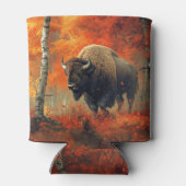 Rafraîchisseur Pour Canette Bison dans l'artisanat boisé d'automne (Dos)