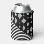 Rafraîchisseur Pour Canette Black and white, abstract, geometric, simple, scan (Can devant)