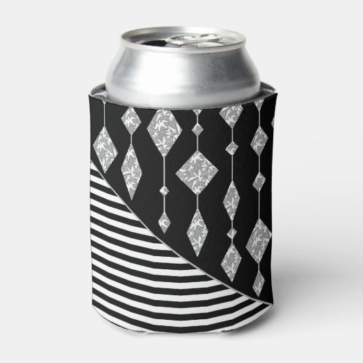 Rafraîchisseur Pour Canette Black and white, abstract, geometric, simple, scan (Can devant)