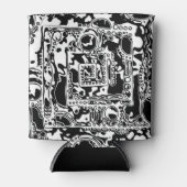 Rafraîchisseur Pour Canette Black and White Geometric Art 25 (Devant)