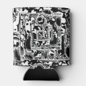 Rafraîchisseur Pour Canette Black and White Geometric Art 25 (Dos)