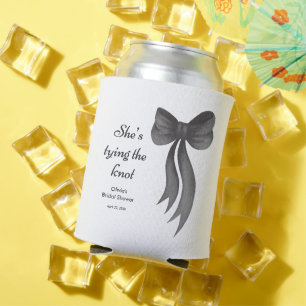 Rafraîchisseur Pour Canette Black Bow Elle Noue le Nœud Réception de Mariage