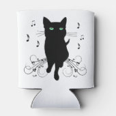 Rafraîchisseur Pour Canette Black Cat Surrounded by Whispering Notes of Music (Dos)
