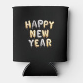 Rafraîchisseur Pour Canette Black Gold Grey Happy New Year (Devant)