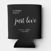 Rafraîchisseur Pour Canette Black Nothing Fancy Just Love Wedding (Dos)