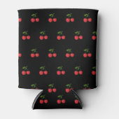 Rafraîchisseur Pour Canette Black & Red Cherry Pattern Fresh Fruit Modern (Devant)