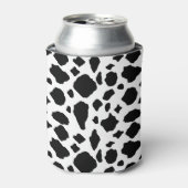 Rafraîchisseur Pour Canette Black White Cow Print Pattern Trendy Modern  (Can devant)