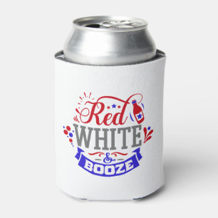 Rafraîchisseur Pour Canette Blanc rouge et Booze