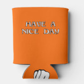 Rafraîchisseur Pour Canette Blaze Orange Bonne journée avec le doigt (Dos)