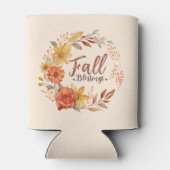 Rafraîchisseur Pour Canette Blessures d'automne - Feuilles d'automne et couron (Dos)