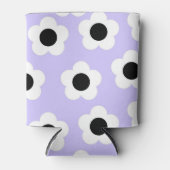 Rafraîchisseur Pour Canette Bleu Blanc Noir Floral Élégant Fleur Tropicale (Devant)