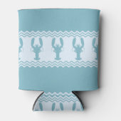 Rafraîchisseur Pour Canette Bleu Côtier Bandes de Homard (Devant)