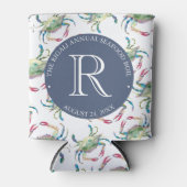 Rafraîchisseur Pour Canette Bleu Crabe Côtier Nautique (Devant)