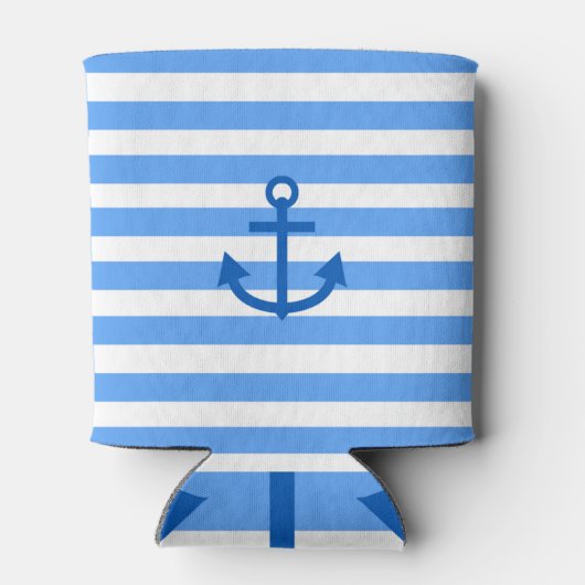 Rafraîchisseur Pour Canette Bleu et blanc Ancre (Dos)