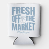 Rafraîchisseur Pour Canette Bleu Fantaisiste Dessiné à la Main Frais du Marché (Devant)