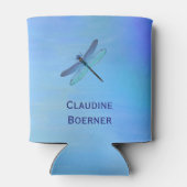 Rafraîchisseur Pour Canette Bleu jolie libellule Bureau Accueil (Dos)