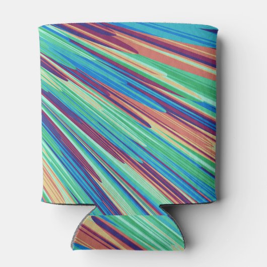 Rafraîchisseur Pour Canette Bleu orange Turquoise Abstrait (Dos)