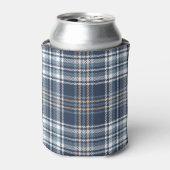 Rafraîchisseur Pour Canette Bleu Plaid Herringbone : Tartan Vintage (Can devant)