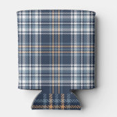 Rafraîchisseur Pour Canette Bleu Plaid Herringbone : Tartan Vintage (Dos)