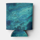 Rafraîchisseur Pour Canette Bleu Turquoise acrylique pourrissant Abstrait Flui (Devant)