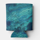 Rafraîchisseur Pour Canette Bleu Turquoise acrylique pourrissant Abstrait Flui (Dos)