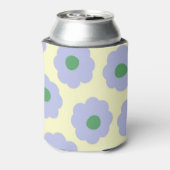 Rafraîchisseur Pour Canette Bleu Vert Floral Élégant Retro Boisson (Can Dos)