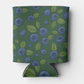 Rafraîchisseur Pour Canette Bleus sur vert foncé (Devant)