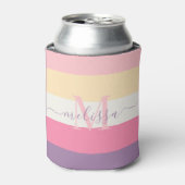 Rafraîchisseur Pour Canette Blocage couleur rose pastel jaune violet (Can devant)