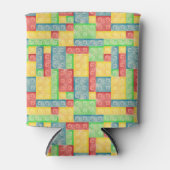 Rafraîchisseur Pour Canette Blocs colorés de construction en aquarelle (Devant)