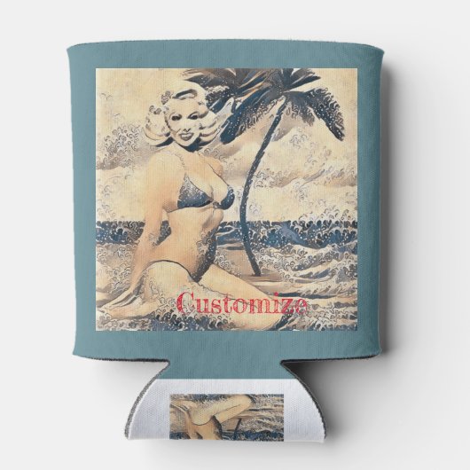 Rafraîchisseur Pour Canette Blonde Kneeling Modèle de bikini Thunder_Cove (Dos)