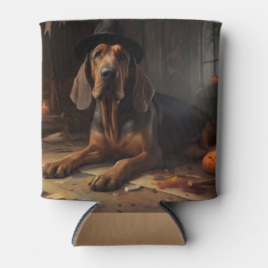Rafraîchisseur Pour Canette Bloodhound Citrouilles Halloween effrayant (Devant)