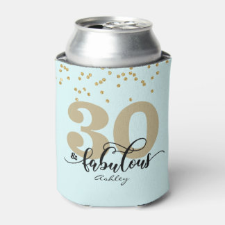 Rafraîchisseur Pour Canette Blue 30 et Fabulous Anniversaire Can Cooler
